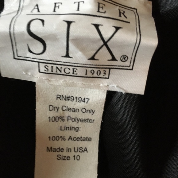 After Six Formal Two Piece Floor Length Dress Size 10 - Picture 7 of 8